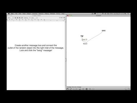 Beginner Max/MSP Tutorial Series - Episode 3 - Random; Argument; Bang and more