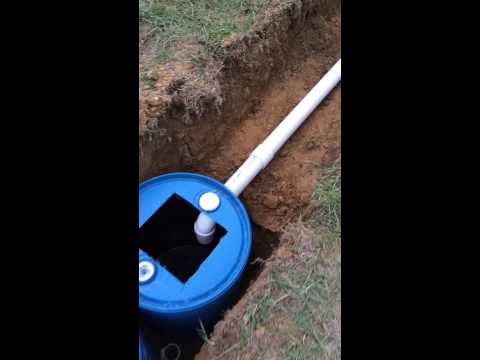 Simple DIY 3 barrel septic system for tiny house or cabin