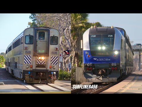[HD] Amtrak Resumes Service to San Diego!!! | Railfanning Carlsbad Village 2/4/2023