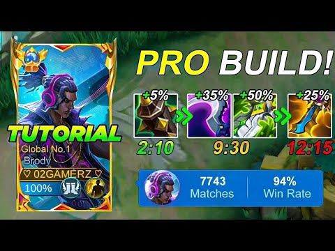 BRODY ONE HIT DELETE BUILD FOR RANKED GAME🔥 BEST BUILD TO BEAT STRONG HERO!! - MLBB.