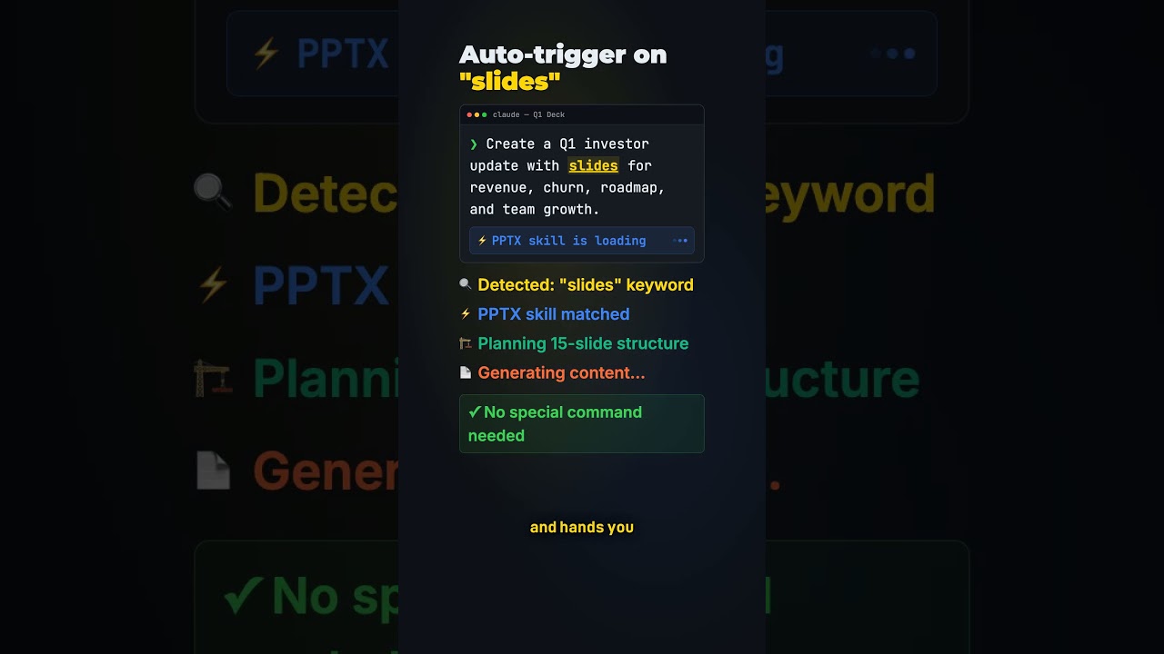 One Prompt → 15 Slides: The Claude Code PPTX Skill