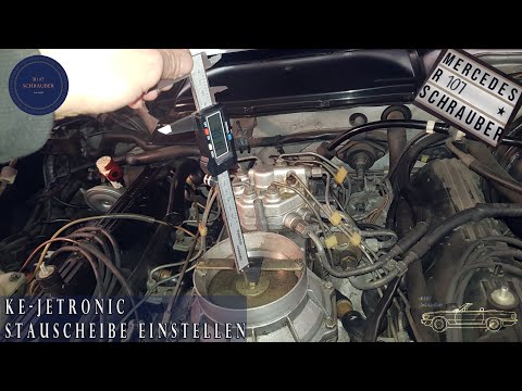 Checking and adjusting the KE-Jetronic air flow control valve - Mercedes Bosch W201, W124, R107, ...