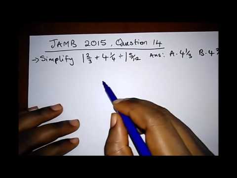 FRACTIONS (JAMB PAST QUESTIONS SOLVED)