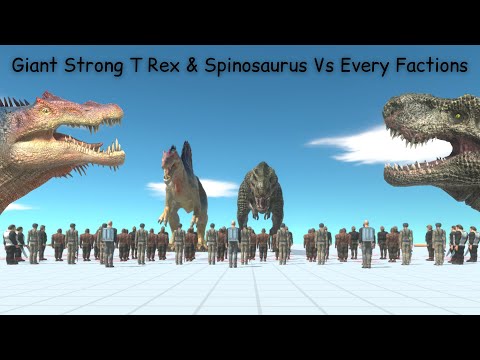 Giant Strong T Rex & Spinosaurus Vs Every Factions ARBS |Animal Revolt Battle Simulator