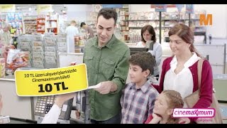 Migros'tan 10 TL'lik Alışverişe Cinemaximum Sinema Bileti Sadece 10 TL
