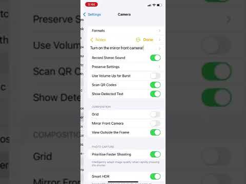 How to turn off mirror selfie on ios/iphone