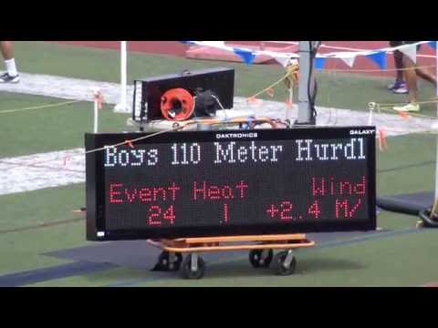 J Rubio   5/14/16  110m Hurdles (Lane 6) (2nd Place) (14.59) CIF-SS D1 Prelims - 4k