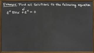 Solving Equation with Exponential and Trigonometric Functions