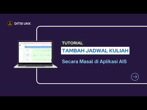 Tutorial Tambah Jadwal Kuliah Secara Massal