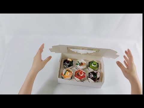 Eid mubarak cupcake sweet chocolate favor packaging gift box with 6 holes insert and window