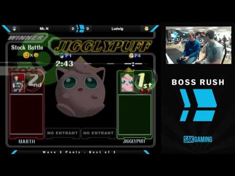 Boss Rush: Shroomed Pools - Mr. N (Marth) vs Ludwig (Jigglypuff)