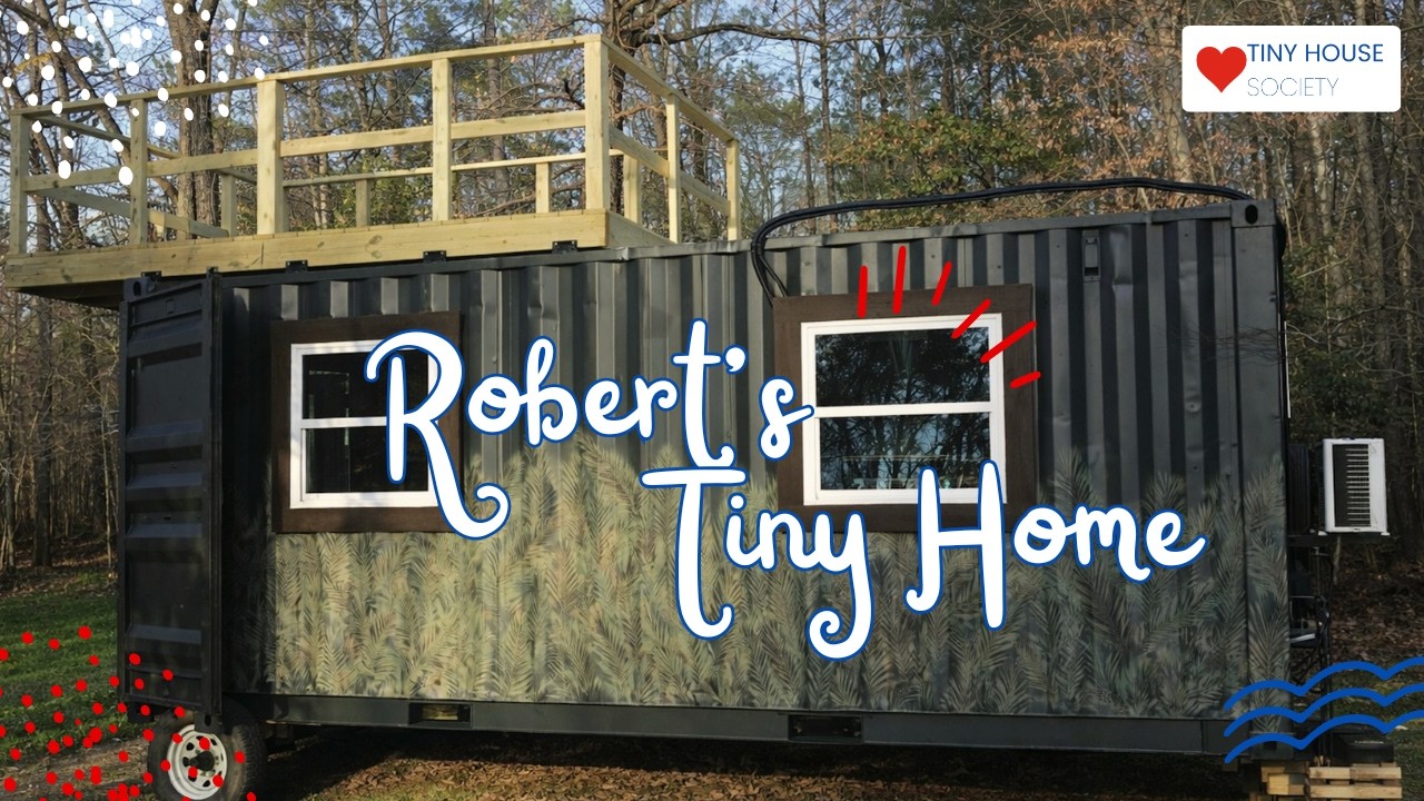 Robert's Unique & Custom Shipping Container Tiny House with Deck NOW Available!