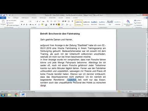 Deutsch B2 Einen Brief Schreiben Eine Beschwerde Formulieren