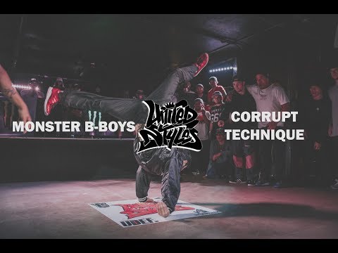 Monster B-Boys Vs Corrupt Technique | Semis | United Styles 2018 | Pro Breaking Tour | BNC