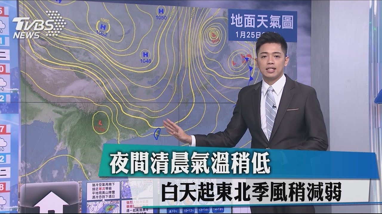 夜間清晨氣溫稍低 白天起東北季風稍減弱