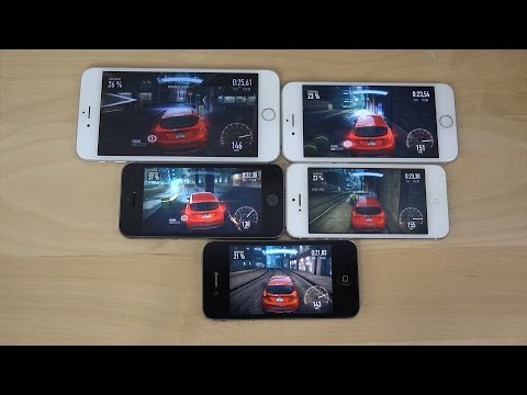 iPhone 6 Plus vs. iPhone 6 vs. iPhone 5S vs. 5 vs. 4S Need For Speed No Limits iOS 8.2 Beta 4 Review