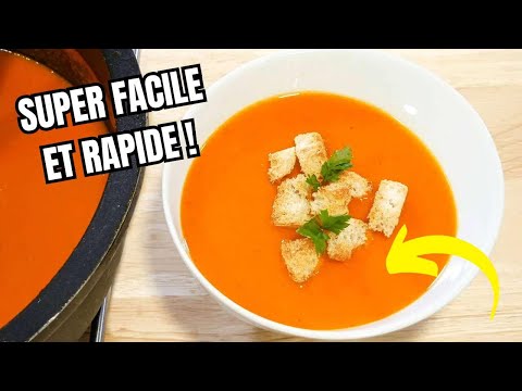 Soupe Tomate Maison 😍🍅😋 crémeuse, facile et bien plus savoureuse que tu ne le penses