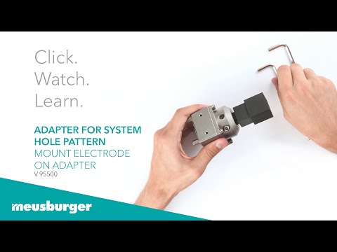 V 95500 adapter for system hole pattern - mount electrode on adapter - zdjęcie