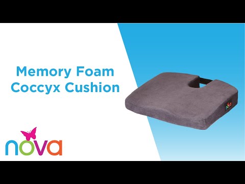 Memory Foam Coccyx Cushion with Velour Cover 2655-C