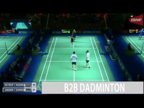 Badminton 2017 German Open R16  Kim ASTRUP Anders Skaarup R  vs Jones Ralfy JANSEN Josche Z
