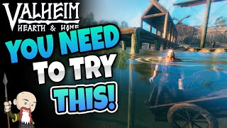 Valheim: Trick to Build Easier Over Water - Deeper & Further!