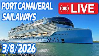 🔴 LIVE: 6 Ships Sailing from Port Canaveral! | Star of the Seas, MSC Seashore & More! 3.8.2026