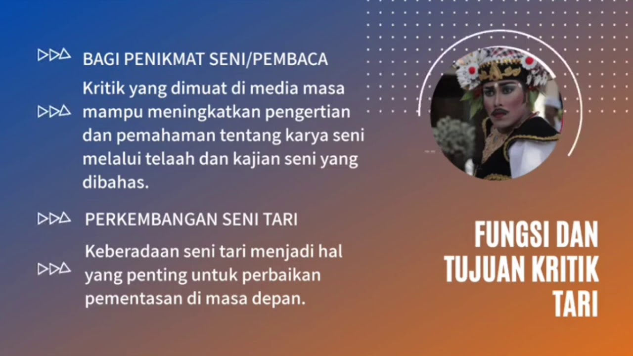 Evaluasi Tari Dalam Bentuk Kritik