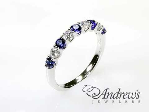 Sapphire and Diamond Wedding Band 118-02390