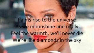 Rihanna ft. Pitbull - Diamonds Remix (lyric)