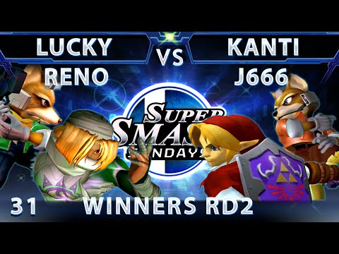 SSS 31 - J666 & Kanti (Blue) Vs. Lucky & Reno (Green) - SSBM Winners RD 2 - Smash Melee