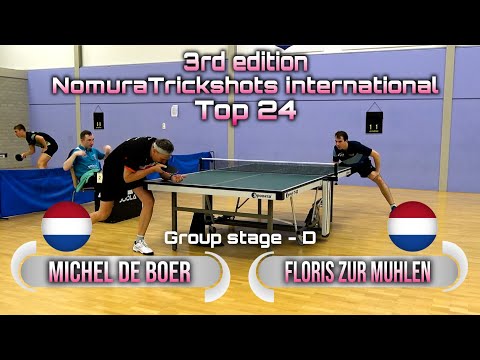 Top 24 Group D Michel de Boer vs Floris Zur Muhlen - Nomuratrickshots international #tabletennis
