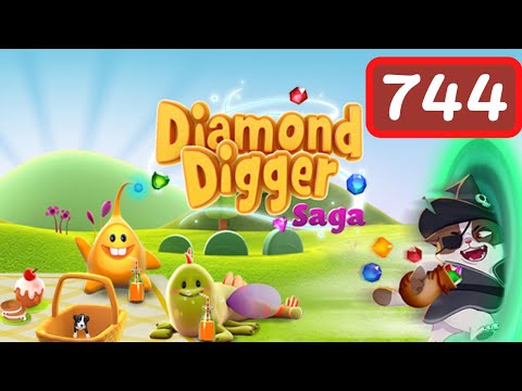 Diamond Digger Saga Level 744 - No Boosters