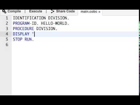 HELLO WORLD COBOL