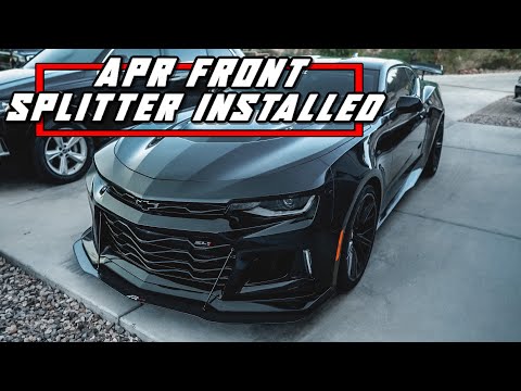 CAMARO ZL1 APR FRONT SPLITTER - INSTALLED - LOOKS AMAZING!