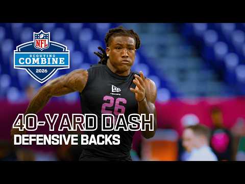 Defensive Backs Run the 40-Yard Dash at 2026 NFL Combine