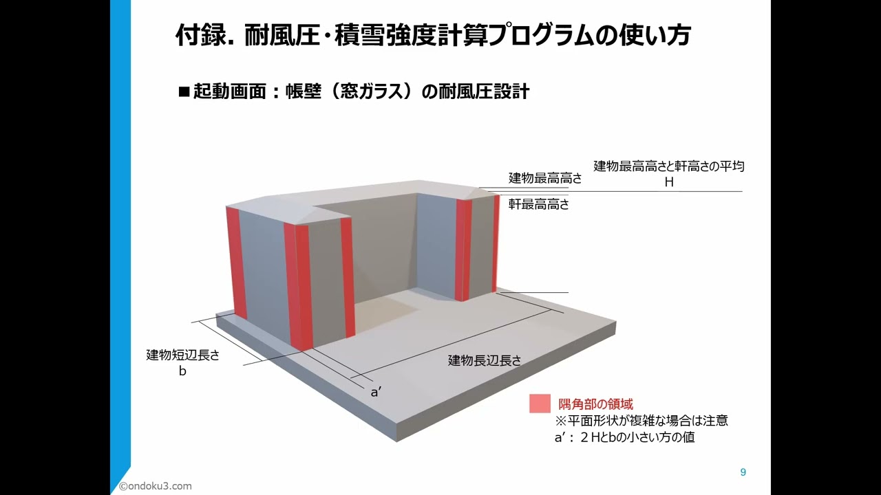 耐風圧・積雪強度計算プログラム(Design G)の使い方