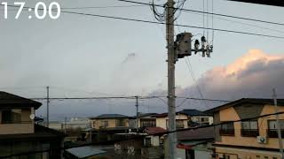 2019/02/01 ウェザーリポート動画【冷たい強風が吹く2月最初の空】＠福島県福島市/17:00頃