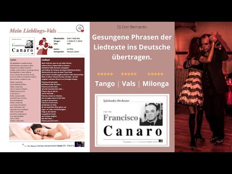 DJ Don Bernardo - Lyrics ins Deutsche übertragen - Orquesta Francisco Canaro