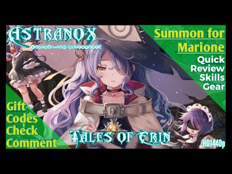 TALES OF ERIN Marione Summon Event Gacha Banner - Quick Review - 5* Hero Character - Gift Code List