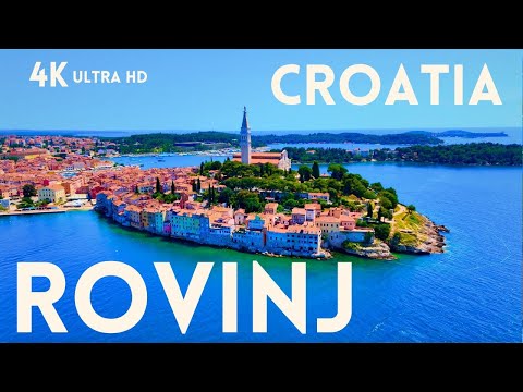 Rovinj, Istria in 4K - Stunning Drone Footage and Charming Streets | Relaxing Music, Croatia