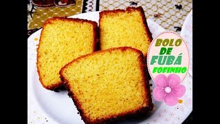 BOLO DE FUBÁ SIMPLES (FOFINHO E DELICIOSO)