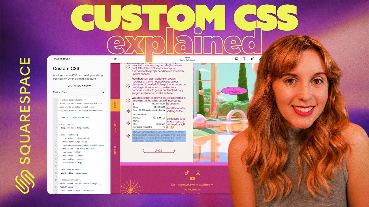How To Use Custom CSS in a Squarespace Website