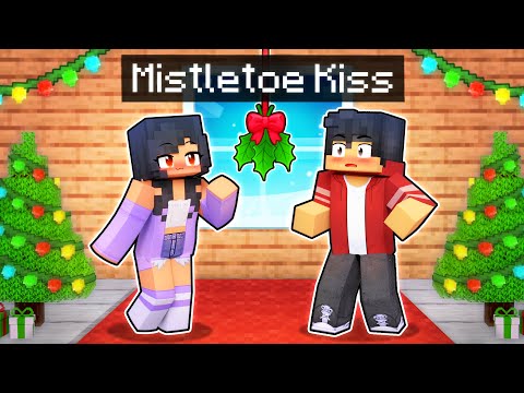 Our First Mistletoe KISS In Minecraft!