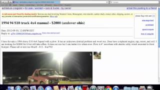 Craigslist Ashtabula Ohio Used Cars for Sale - By Owner Deals Available Online in 2012