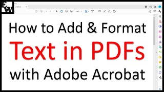 How to Add and Format Text in PDFs with Adobe Acrobat