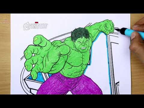 Superhero coloring pages Hulk | Incredible Hulk Coloring page easy