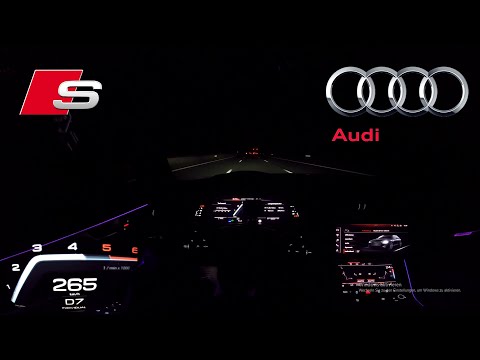 Audi S6 Avant 2020 pushing brutally at Night | TOP SPEED | First Video | Autobahn | Over 265 km/h!