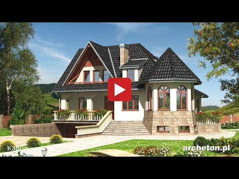 Projekt domu Kaprys - archeton.pl - z użytkowym poddaszem 276,6 m2