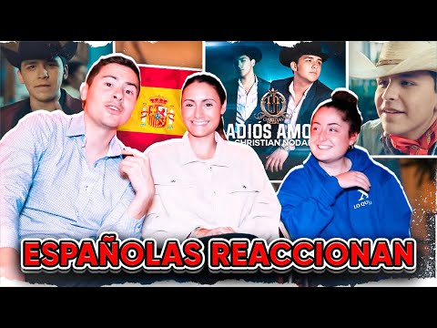 ESPAÑOLAS REACCIONAN A Christian Nodal - Adiós Amor (Video Oficial)