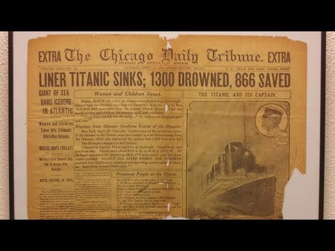 Original Titanic Newspaper - Chicago Tribune , April 16 1912